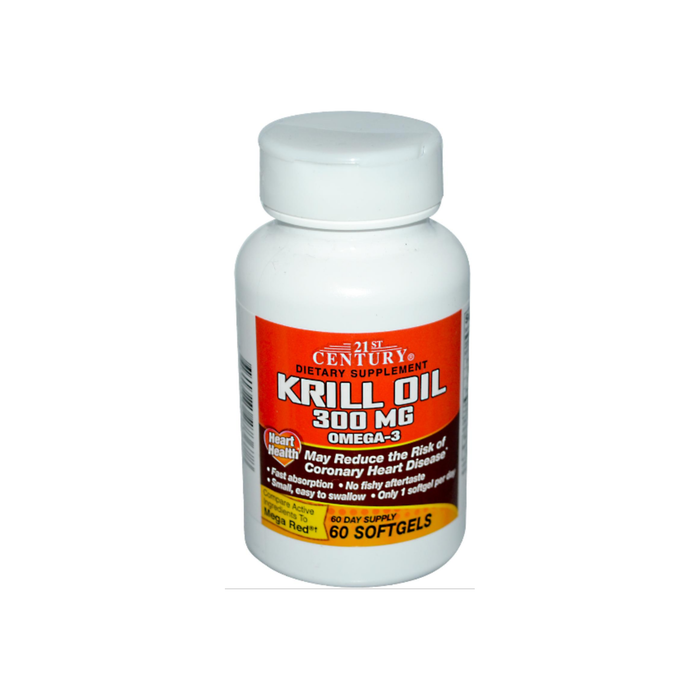 21st Century Krill Oil 300 mg Softgels 60 ea
