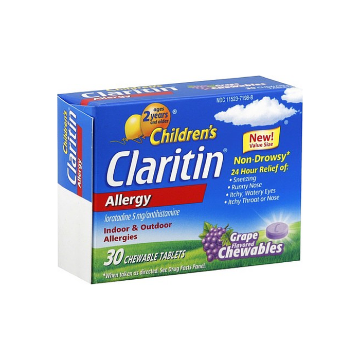 Claritin Children's Chewable Tablet, Grape 30 ea