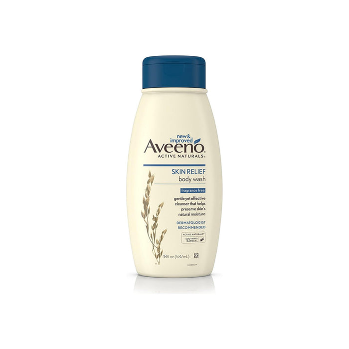 AVEENO Active Naturals Skin Relief Body Wash, Fragrance Free 18 oz