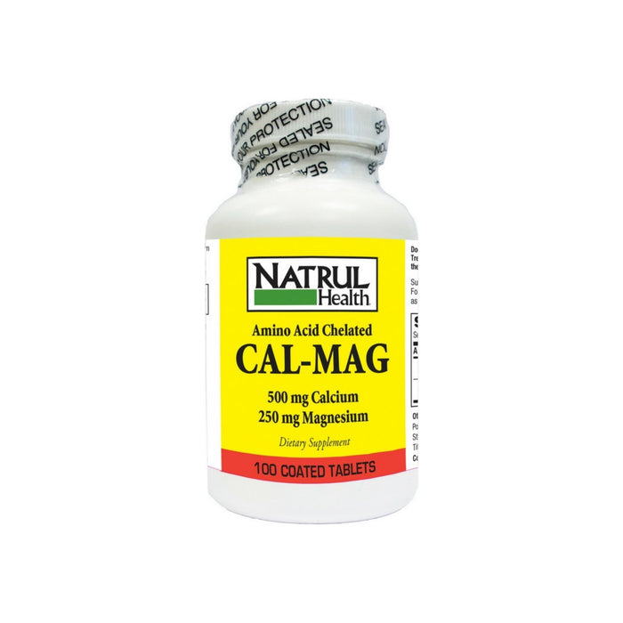 Nat-Rul Cal-Mag Natural Amino Acid Chelated Tablets 100 ea
