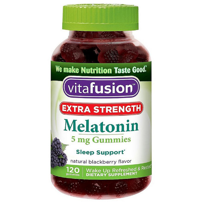 Vitafusion Extra Strength Melatonin Gummies, Blackberry 120 ea