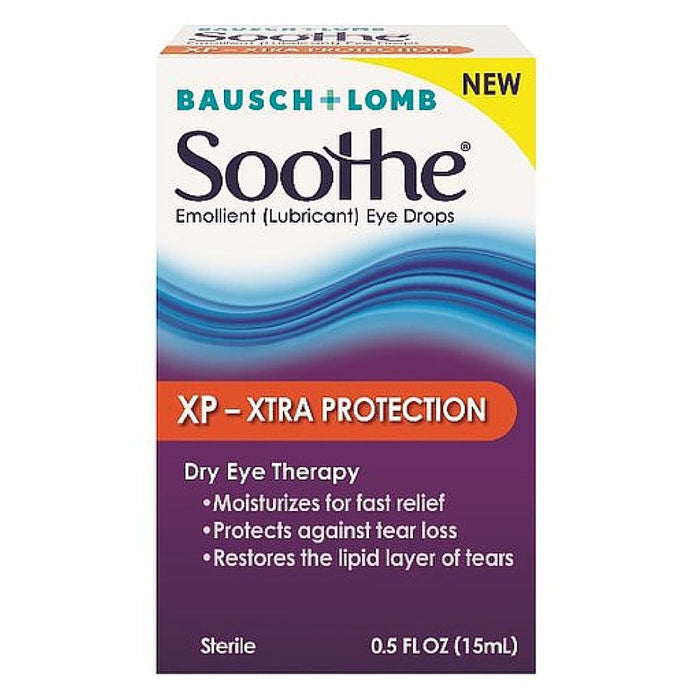 Bausch & Lomb Soothe XP Emollient Lubricant Eye Drops Xtra Protection with Restoryl 0.50 oz