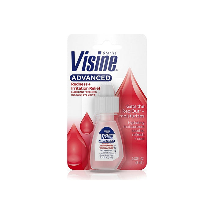 Visine Advanced Redness + Irritation Relief Eye Drops 0.28 oz