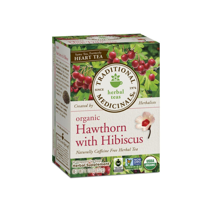 Traditional Medicinals Organic Tea, Hawthorn with Hibiscus 16 ea