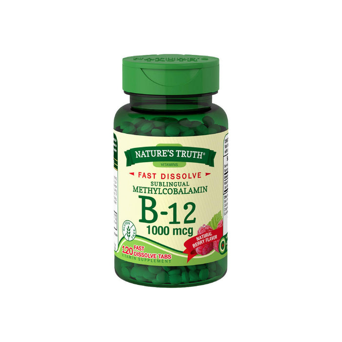 Nature's Truth Vitamin B-12 1000 mcg Fast Dissolve Tablets, Natural Berry Flavor 120 ea