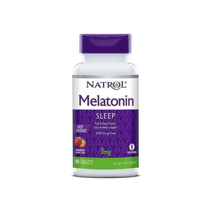 Natrol Melatonin Fast Dissolve Tablets, Strawberry 3 mg 90 ea