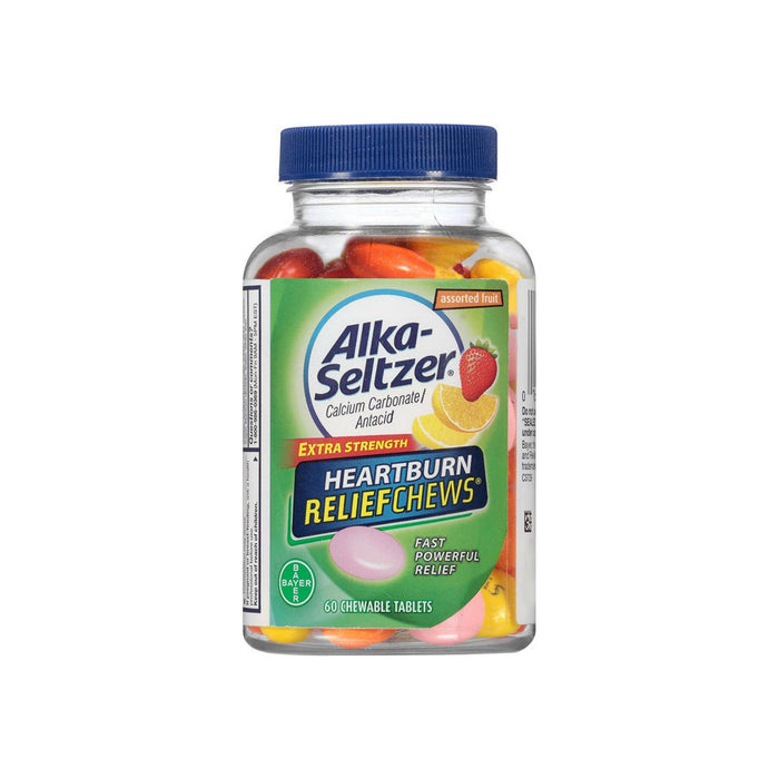 Alka-Seltzer Fruit Chews Calcium Carbonate/Antacid Chewable Tablets 60 ea