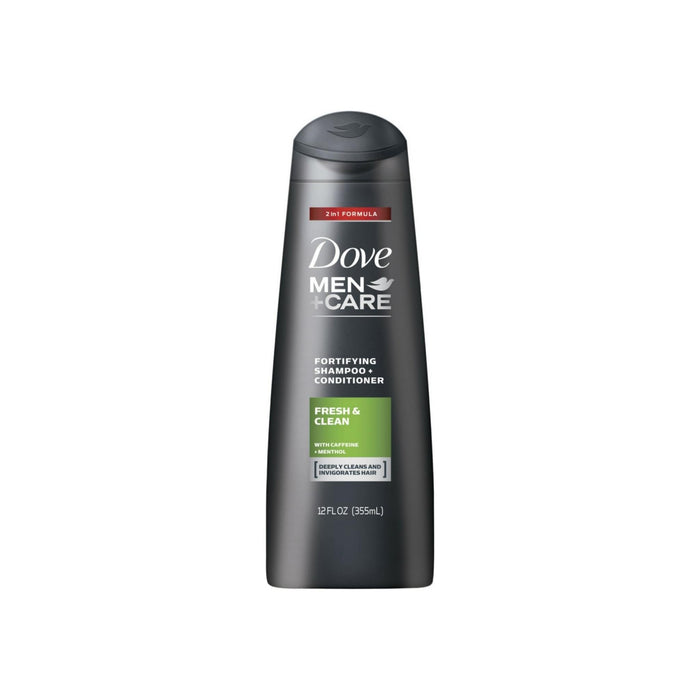 Dove Men+Care 2 in 1 Shampoo and Conditioner Fresh and Clean 12 oz