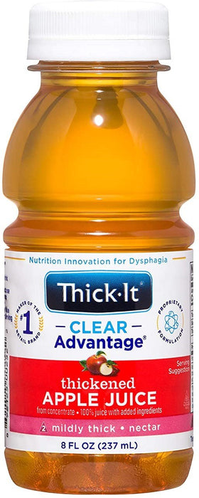 Thick-It Clear Advantage Thickened Apple Juice - Mildly Thick/Nectar, 8 oz Bottle 24 Ct