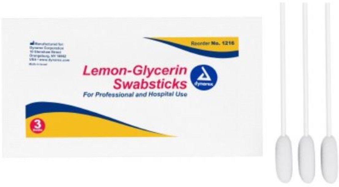 Dynarex Oral Swabstick Foam Tip Lemon Glycerin 1 ea
