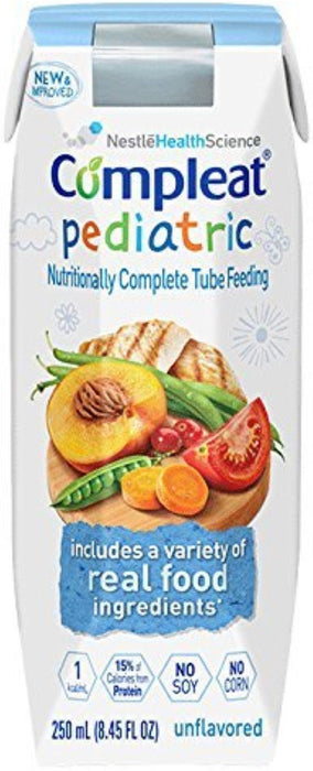 Compleat Pediatric Nutritionally Complete Tube Feeding, Unflavored 8.45 oz, 24 Count