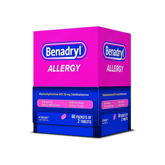 Benadryl Allergy Ultratab Packet Dispensers 60 ea