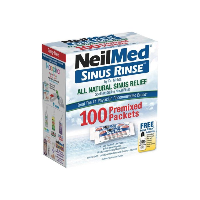 NeilMed Sinus Rinse All Natural Relief 100 Regular Mixture Packets