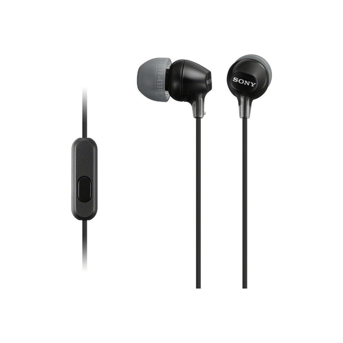 Sony Fashion Earbud Headphones with Mic, Black 1 ea