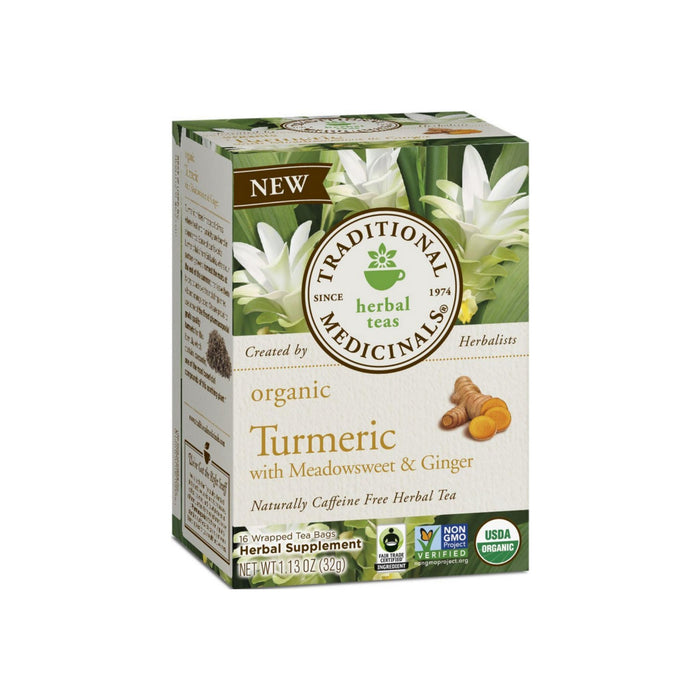 Traditional Medicinals  Organic Turmeric with Meadowsweet & Ginger Tea Bags 16 ea