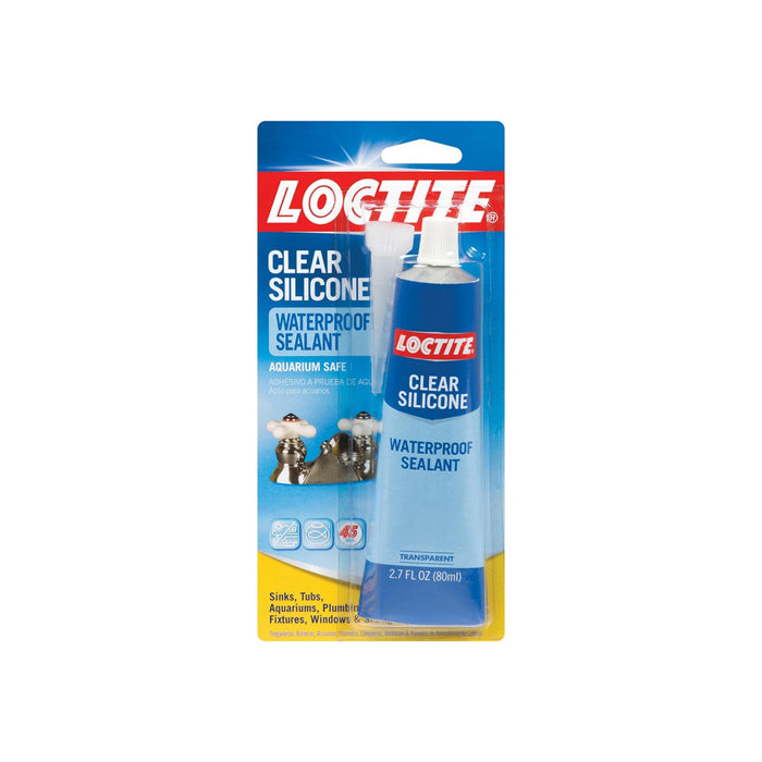 Loctite Clear Silicone Waterproof Sealant, Tube 2.7 oz