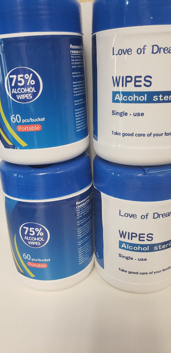 Love of Dream-Alcohol Wipes 60ct Bucket