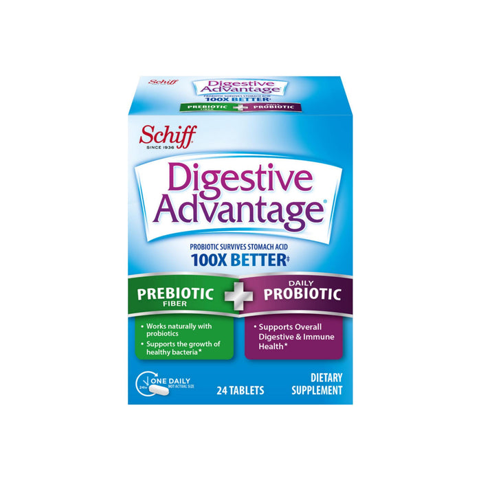 Digestive Advantage Prebiotic Fiber Plus Probiotic Tablets 24 ea