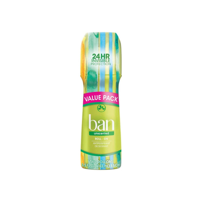 Ban Roll-On Antiperspirant Deodorant, Unscented 3.5 oz