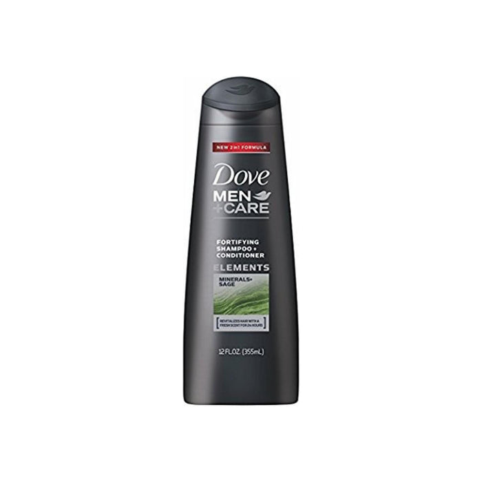 Dove Men+Care Elements Fortifying 2-in-1 Shampoo & Conditioner, Minerals & Sage 12 oz