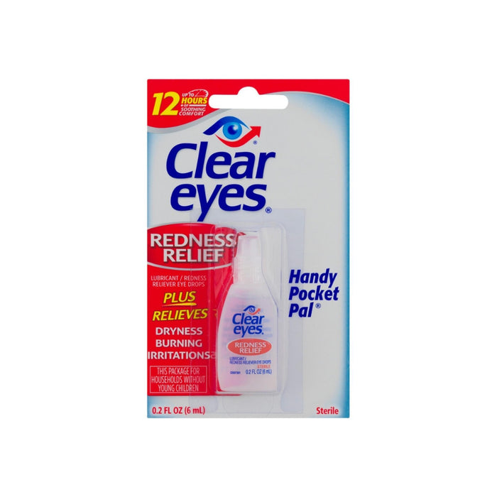 Clear Eyes Redness Relief Eye Drops Handy Pocket Pal 0.20 oz