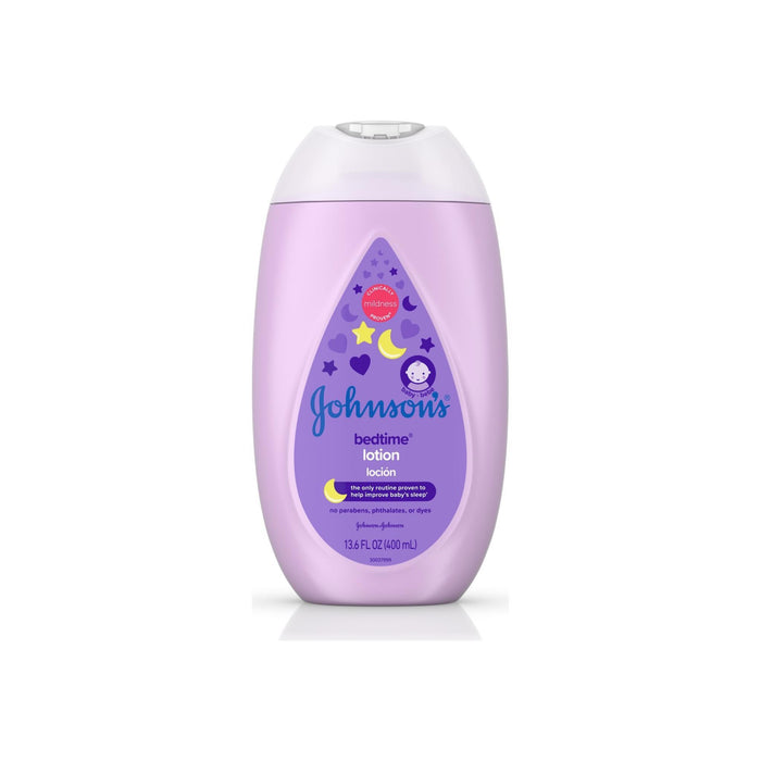 Johnsonâ€™s Bedtime Baby Lotion with NaturalCalm Essences, Hypoallergenic & Paraben Free 13.6 oz