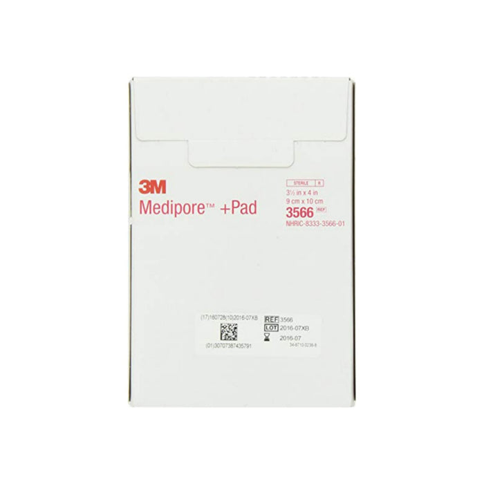 3M Medipore +Pad Soft Cloth Adhesive Wound Dressing, 25 ea