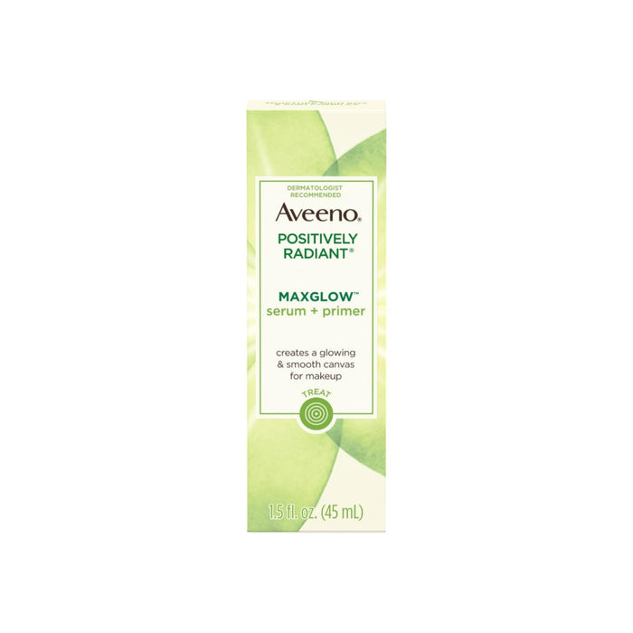 AVEENO Positively Radiant MaxGlow Hydrating Face Serum + Primer with Moisture Rich Soy & Kiwi Complex 1.5  oz