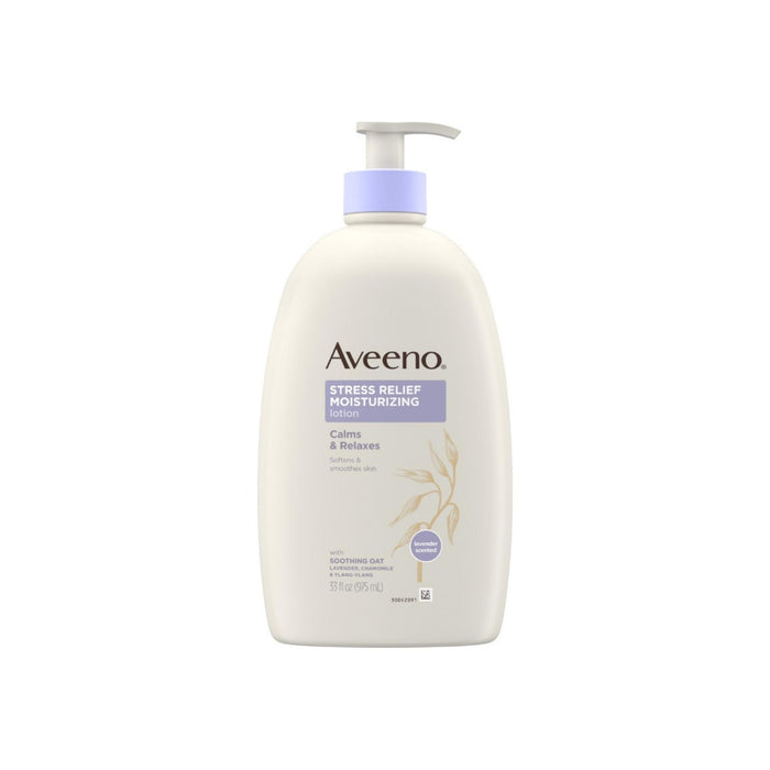 AVEENO Stress Relief Moisturizing Body Lotion with Lavender, Natural Oatmeal and Chamomile & Ylang-Ylang Essential Oils 33  oz