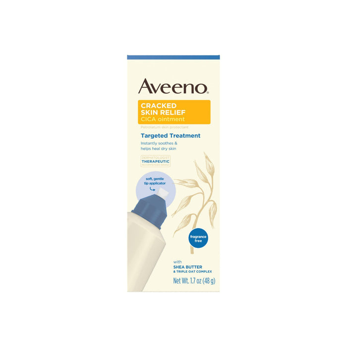 AVEENO Cracked Skin Relief CICA Ointment with Shea Butter and Triple Oat Complex,Skin Protectant for Dry and Sensitive Skin 1.7 oz