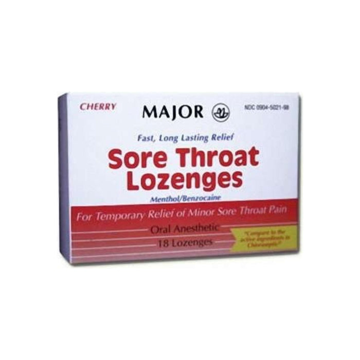 Sore Throat Relief Major 15 mg  4 mg Strength Lozenge - 18 ea