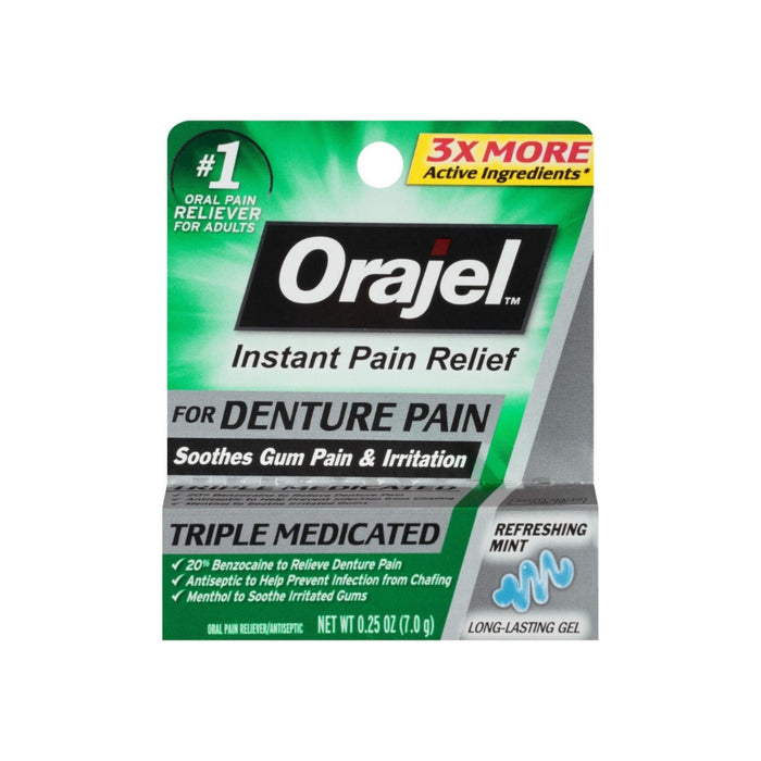 Orajel Instant Pain Relief For Denture Pain, 0.25 oz