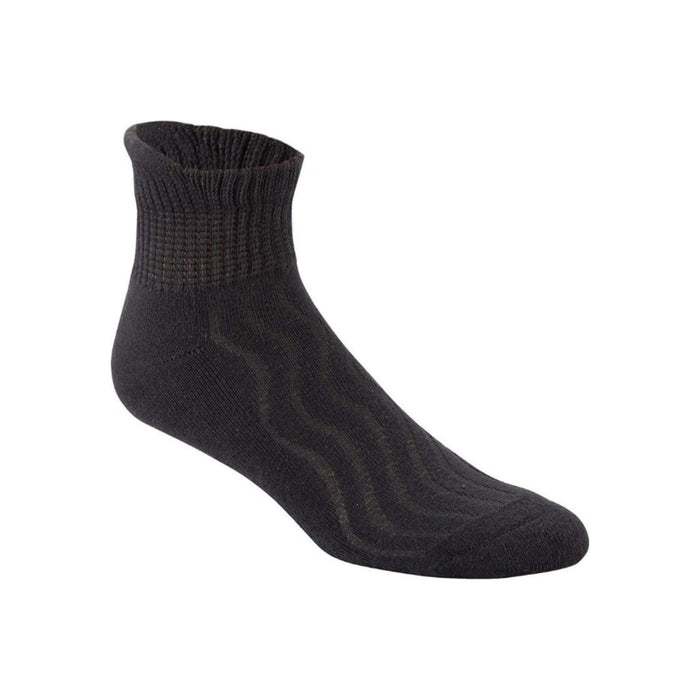 MD Diabetic Seamless Toe Black Ankle Socks, Large, Unisex, 1 Pair