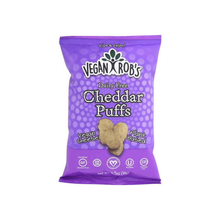 Vegan Rob's Dairy Free, Cheddar Puffs 12 Bags 3.5 oz