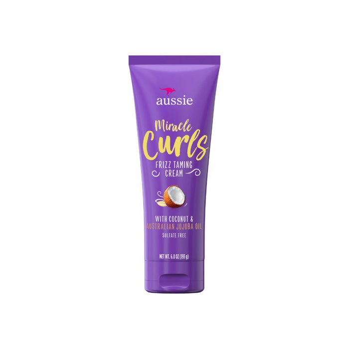 Aussie  Miracle Curls Frizz Taming Cream Coconut & Jojoba 6.8 oz
