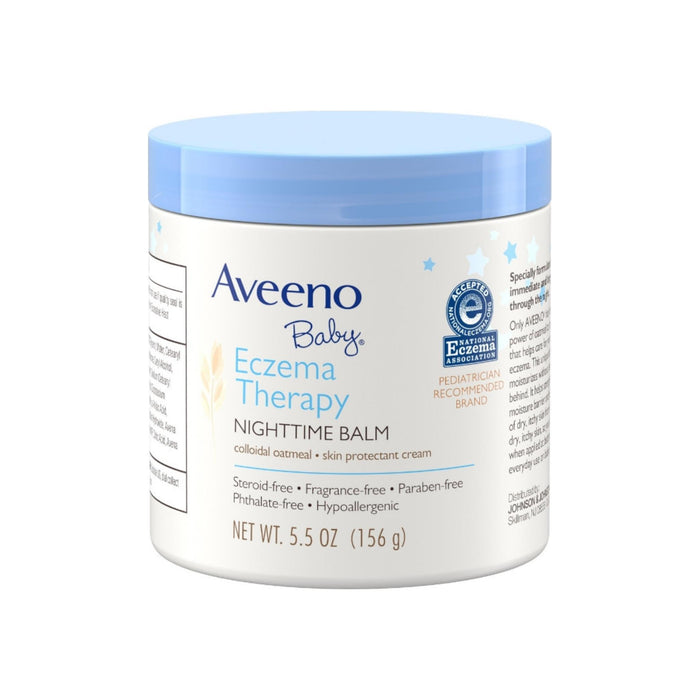AVEENO Baby Eczema Therapy Nighttime Balm with Natural Colloidal Oatmeal for Eczema Relief, 5.5 oz