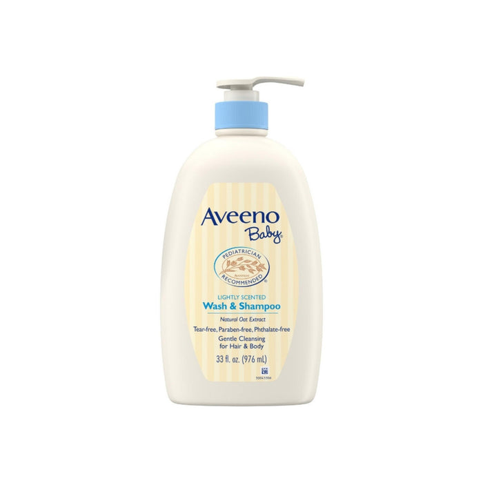 AVEENO Baby Gentle Wash & Shampoo with Natural Oat Extract, Tear-Free &, Lightly Scented, 33 oz