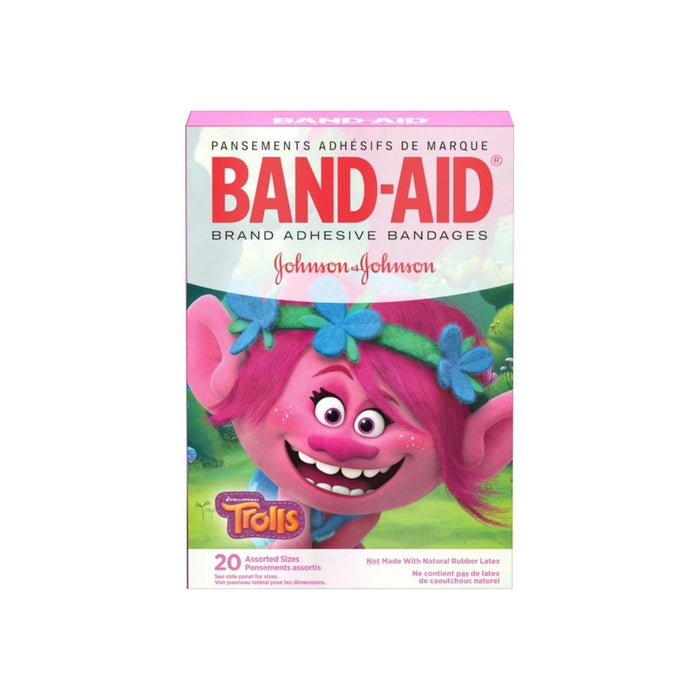 Band-Aid Brand Adhesive Bandages, DreamWorks Trolls, Assorted Sizes,  20 ea