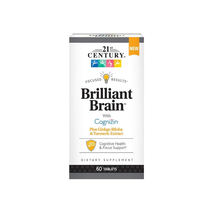21st Century Brilliant Brain Herbal Supplements,  60 ea