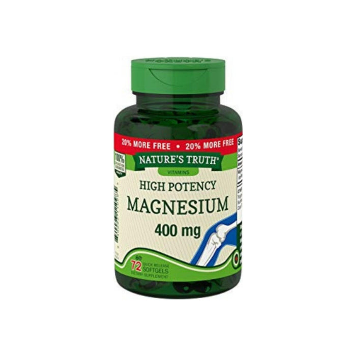 Nature's Truth Magnesium 400 mg Quick Release Softgels, 72 ea