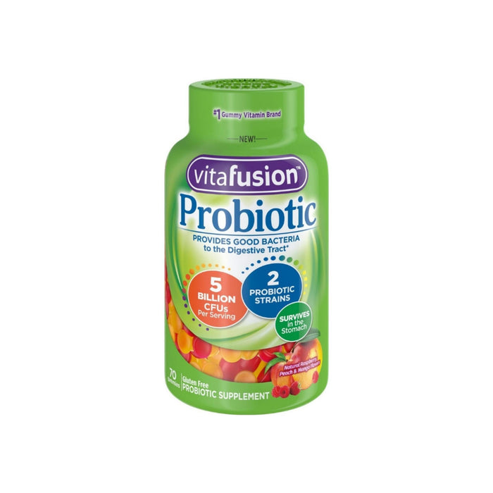 Vitafusion Probiotic Gummies, Raspberry, Peach, & Mango, 70 ea