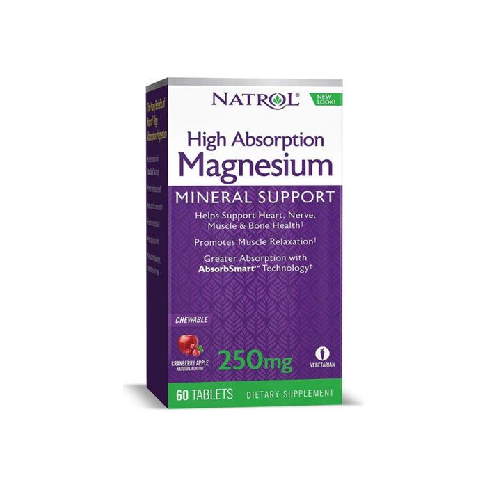 Natrol High Absorption Magnesium Chew Tablets, 60 ea