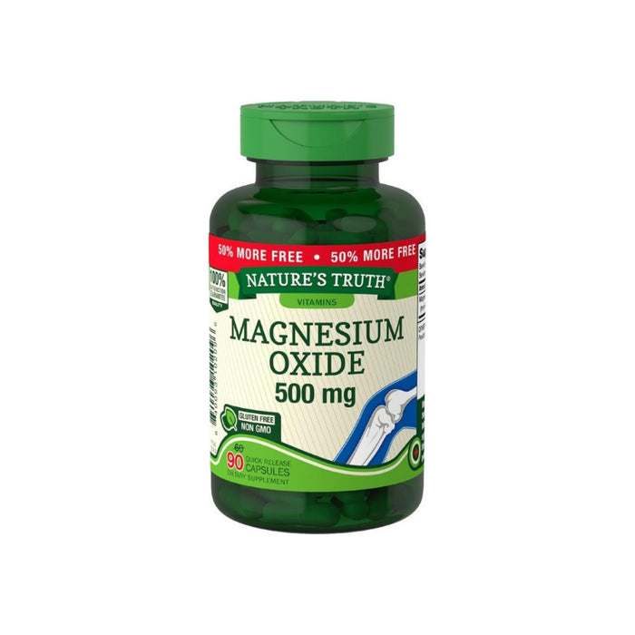 Nature's Truth Magnesium Oxide 500 mg Quick Release Capsules, 90 ea