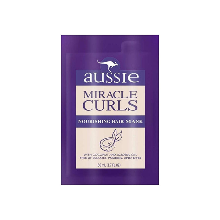 Aussie Miracle Curls Nourishing Hair Mask With Coconut Jojoba Oil, 1.7 oz