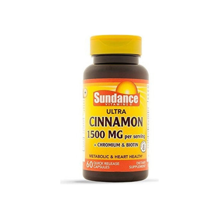 Sundance Ultra Cinnamon 1500 mg per Serving + Chromium & Biotin, 60 ea