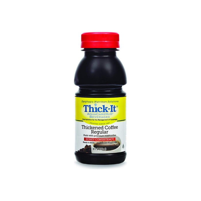 ThickIt AquaCare H2O Thickened Beverage Bottle Coffee Ready to Use Honey Consistency, 8 oz