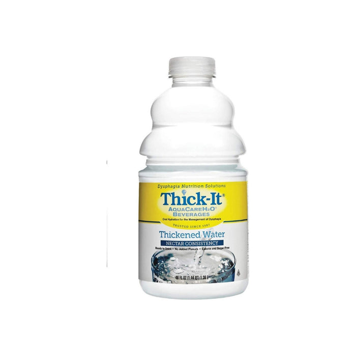 ThickIt AquaCare H2O Thickened Water Bottle Unflavored Ready to Use Nectar Consistency, 64 oz