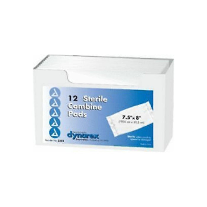 Dynarex Abdominal Pad NonWoven  Fluff 8 X 10" Rectangle Sterile, 24 ea