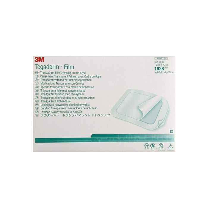 Transparent Film Dressing 3M Tegaderm Rectangle 6 X 8" Frame Style Delivery With Label Sterile - 1 ea