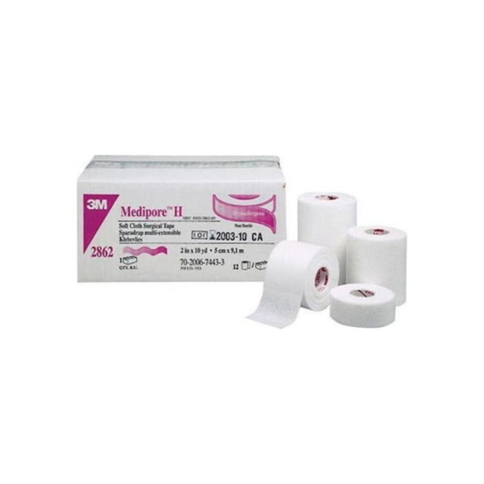 3M Medical Tape Medipore H Water Resistant Cloth 4" X 10 Yard White NonSterile, 1 ea